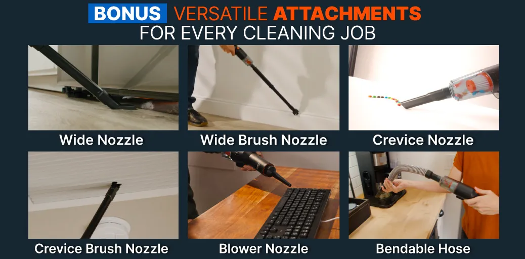 Pocket Vac Reach - Bonus Attachments